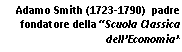 Text Box: Adamo Smith (1723-1790)  padre fondatore della 